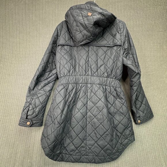 Steve Madden Womens Quilted Jacket M Black Nylon Polyester - Picture 2 of 11